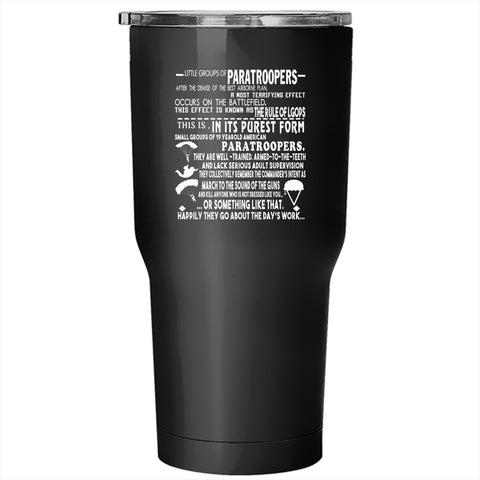 Little Group Of Paratroopers Tumbler 30 oz Stainless Steel, I Love Skydiving Travel Mug