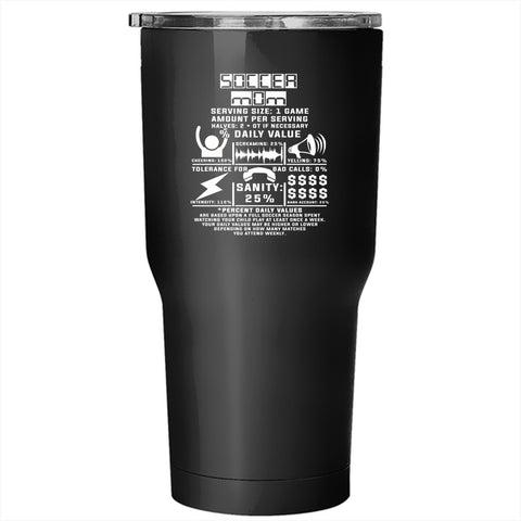 Soccer Mom Tumbler 30 oz Stainless Steel, I Love Soccer Mom Travel Mug