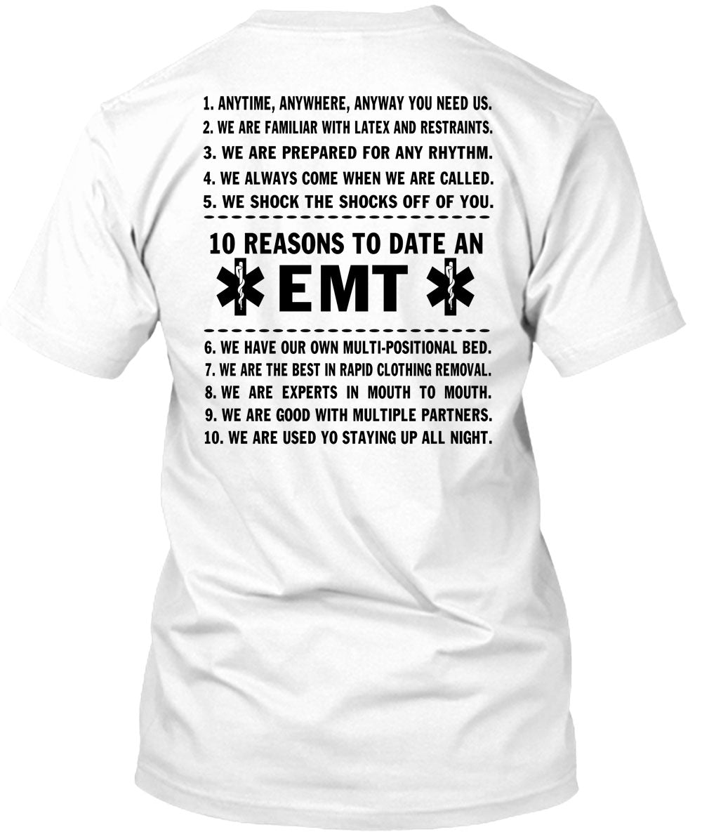 10 Reasons To Date An EMT T Shirt, I Love Doctor T Shirt – Premium Fan Store