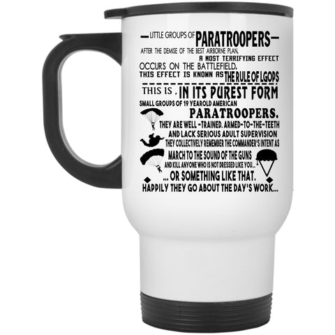 I Love Skydiving Travel Mug, Little Group Of Paratroopers Mug