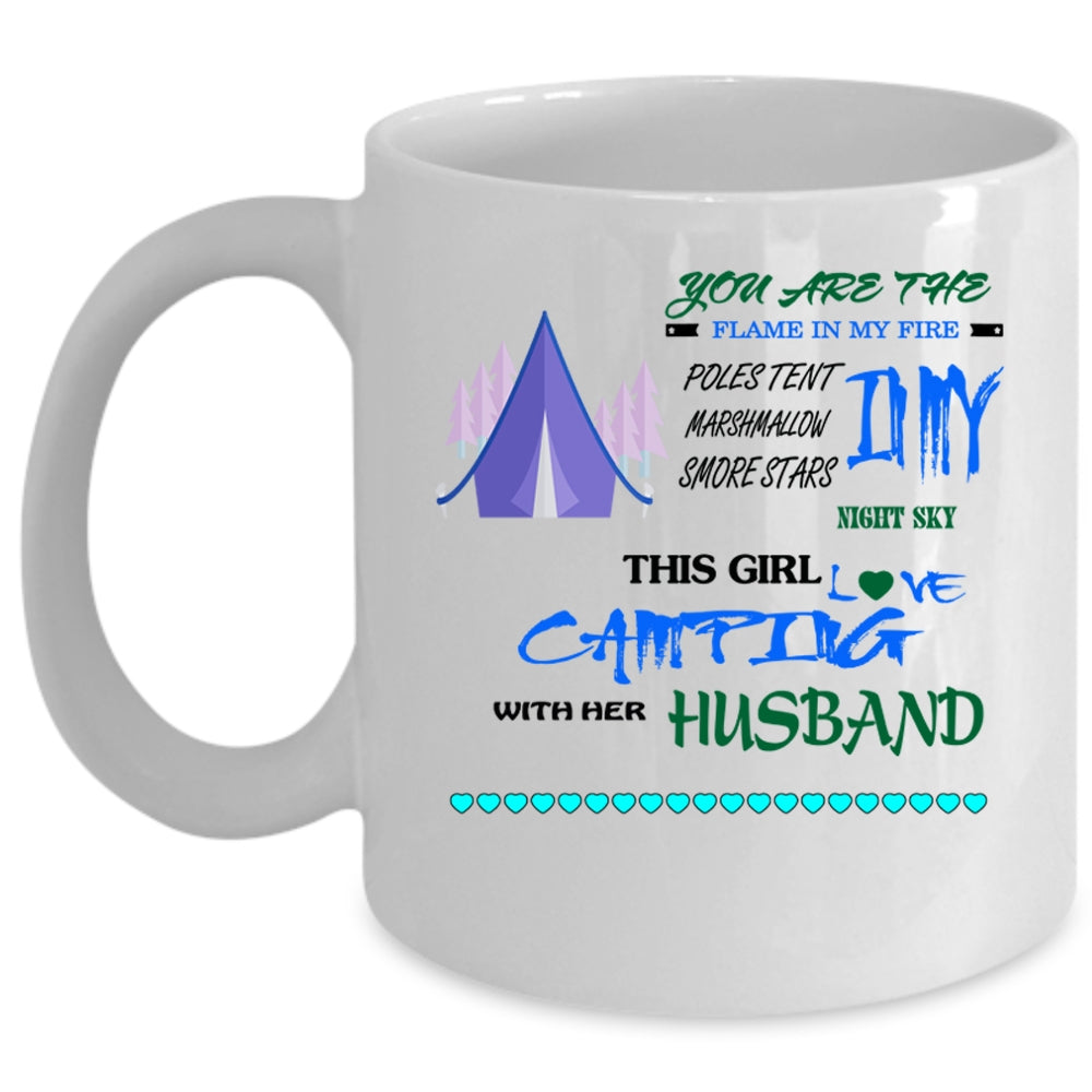 Camping Just A Woman Who Loves Camping Ceramic Coffee Mug