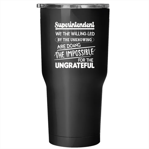 Superintendent Tumbler 30 oz Stainless Steel, Job Title Travel Mug