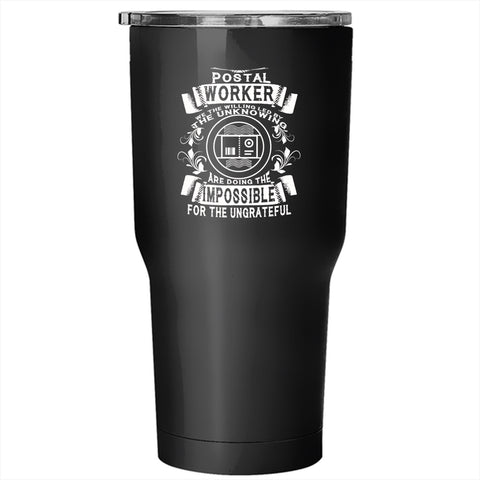 Postal Worker Tumbler 30 oz Stainless Steel, Cool Gift For Postal Worker Travel Mug