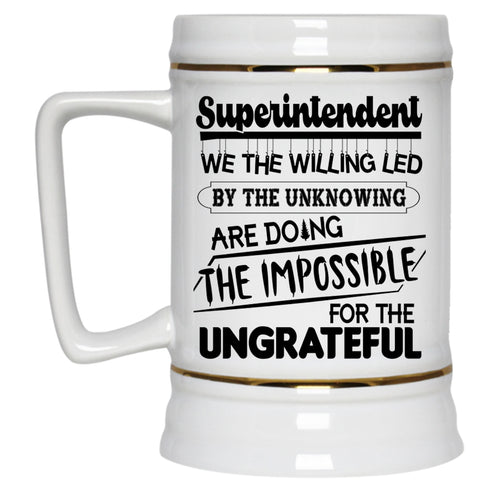 Job Title Beer Stein 22oz, Superintendent Beer Mug