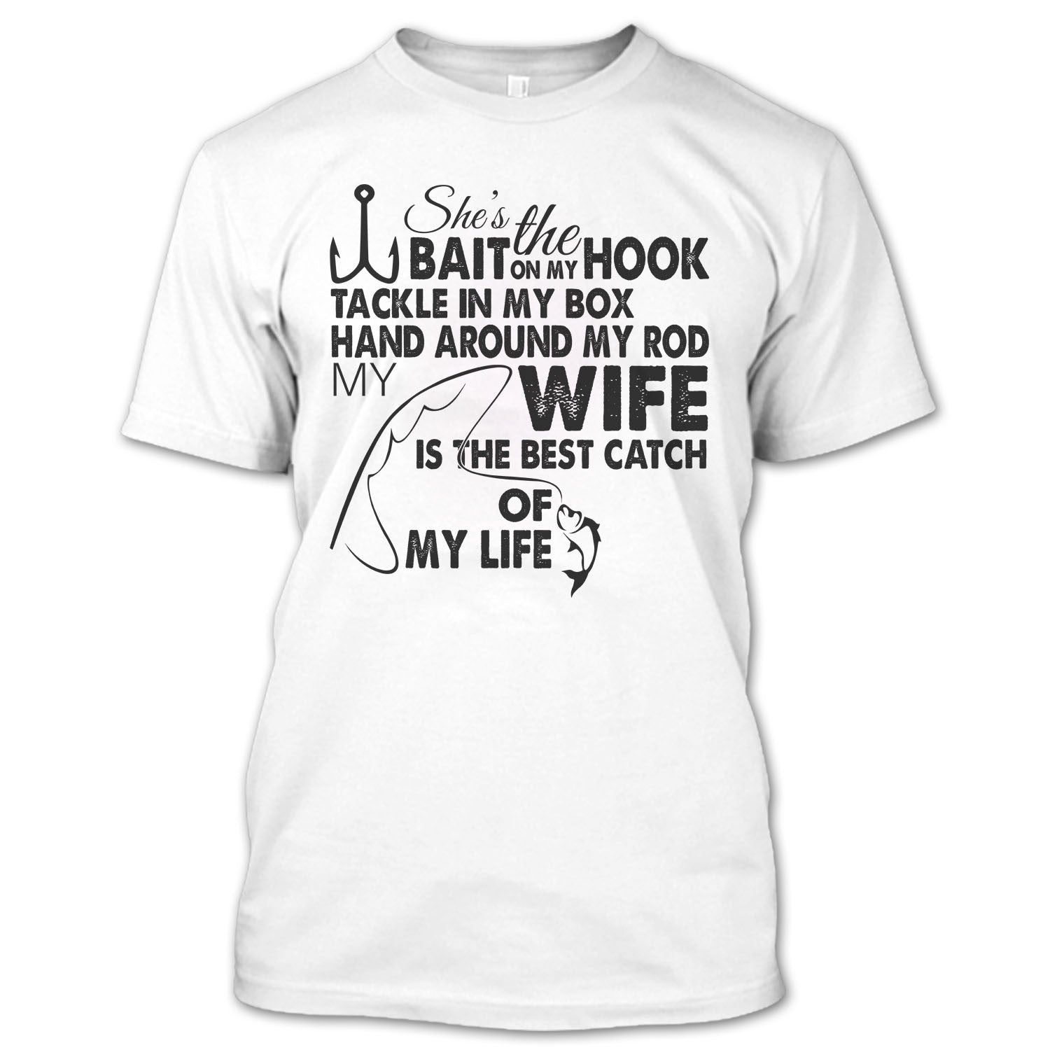  I Got a Fishing Pole for My Wife - Funny Fishing Husband  T-Shirt : Clothing, Shoes & Jewelry